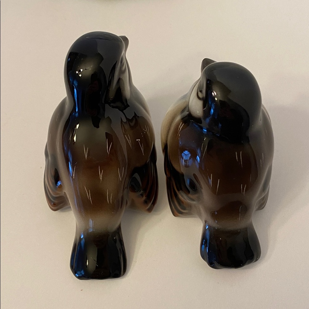 Vintage Set Of Two Porcelain Sparrows Birds Made In Austria by Wein Keramos - Picture 14 of 16